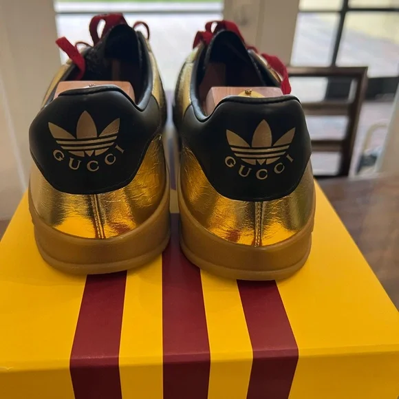 Gucci Adidas Gazelle Men's Gold Special Edition